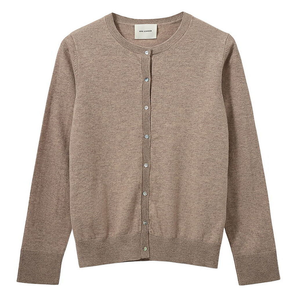 Sofie Schnoor Cardigan - Strik - Uld - Cissesy - Brown Melange
