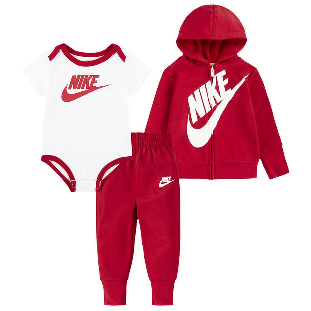 Nike Sæt - Cardigan/Sweatpants/Body k/æ - Gym Red