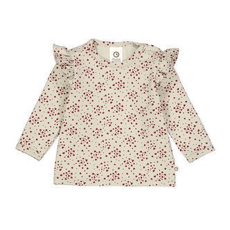 Müsli Bluse - Love Frill - Soft Green/Cabernet