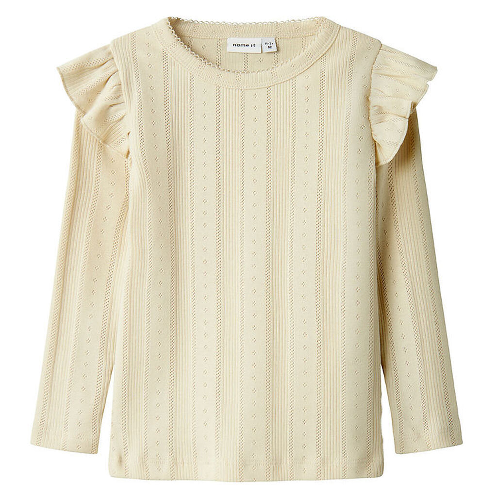 Name It Bluse - Noos - NmfJulia - Summer Sand m. Hulmønster