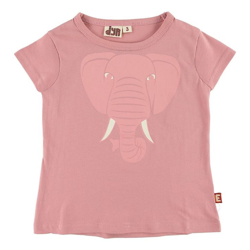 DYR T-shirt - DYRWildlife - Rose Glow m. Elefant
