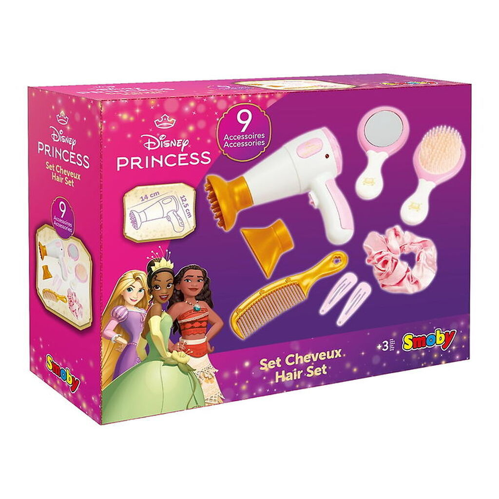 Smoby Hårstylingsæt - Disney Princess - 9 dele