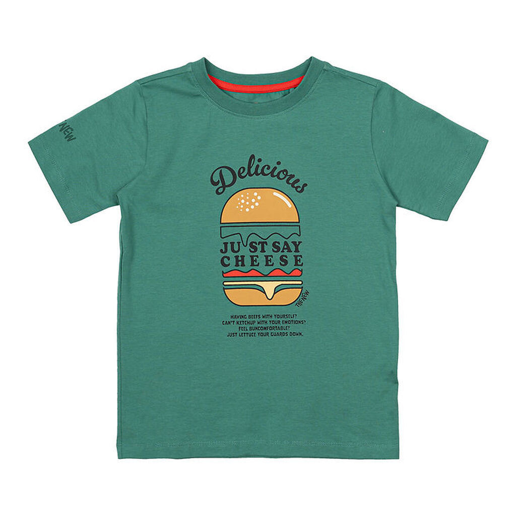 The New T-shirt - TnNoble - Bottle Green m. Print