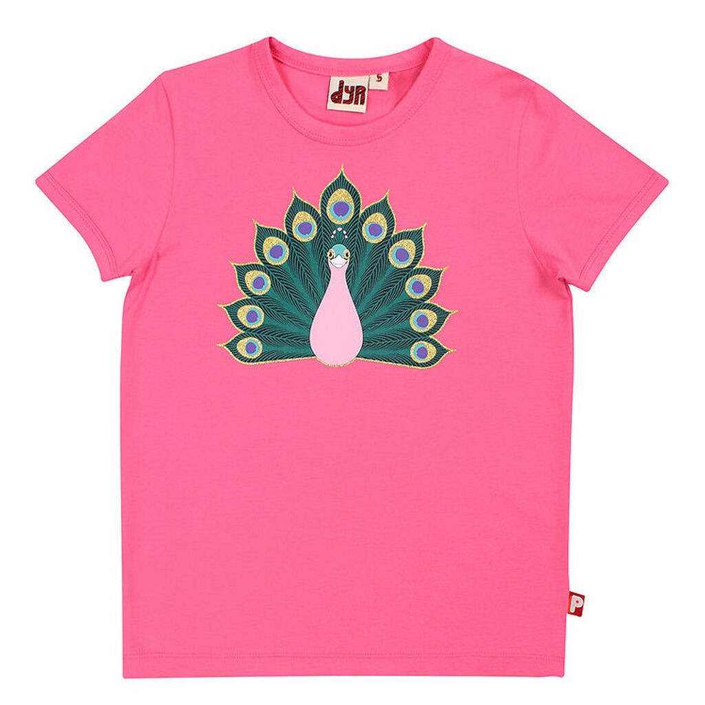 DYR T-shirt - DyrGrowl T - Bright Pink Paafugl
