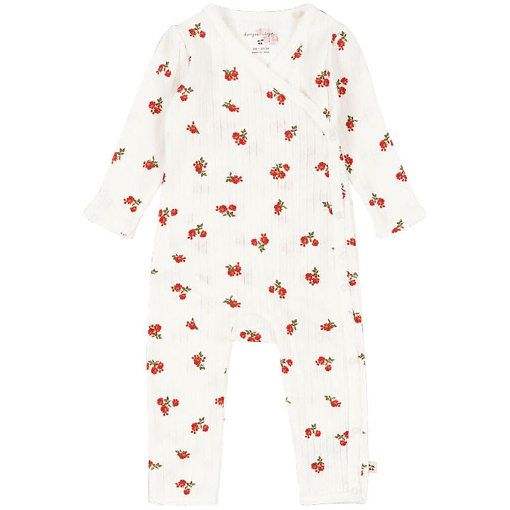 Konges Sløjd Slå-om Heldragt - Rib - Minnie Onsie - Rose Red m.