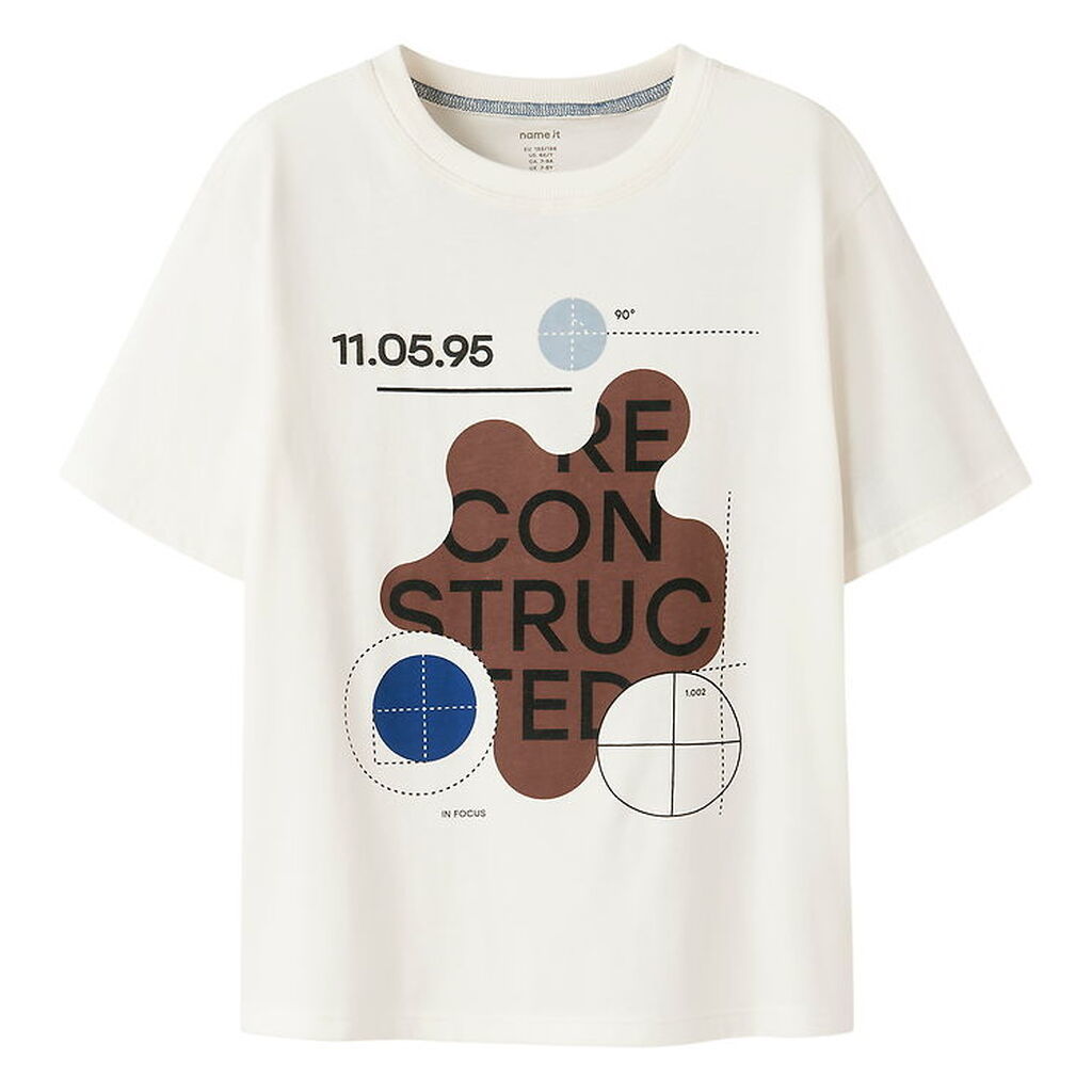 Name It T-Shirt - NkmOakley - Cloud Dancer