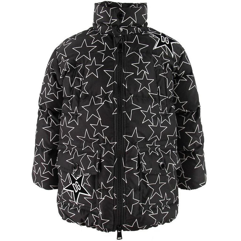Dolce & Gabbana Dunjakke - Sort m. Stjerner