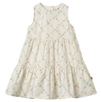 Wheat Kjole - Luise - Ivory Checked Flowers