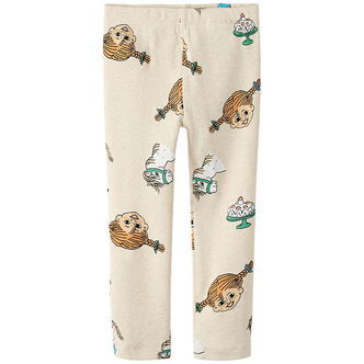 Name It Leggings - Rib - NmfSoca Pippi - Peyote Melange