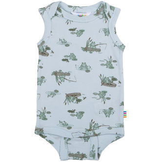 Joha Body u/æ - Viskose/Bambus - Lyseblå m. Frøer