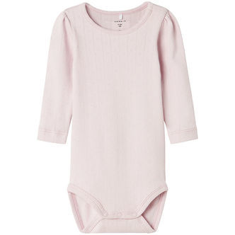 Name It Body l/æ - NbfDagnes - Light Lilac m. Hulmønster