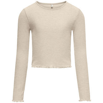 Kids Only Bluse - Rib - KogNella - Pumice Stone/Melange