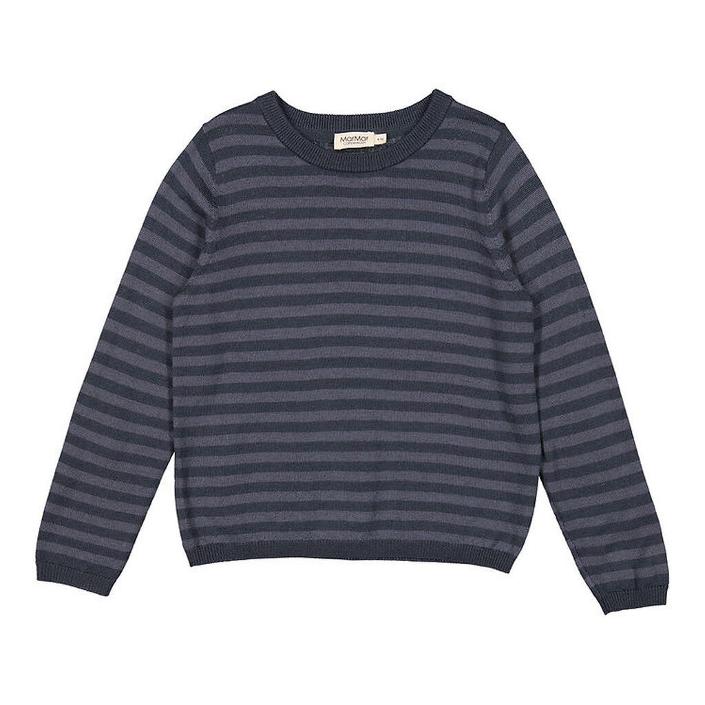 MarMar Bluse - Uld - Tano - Deep Lake Stripe