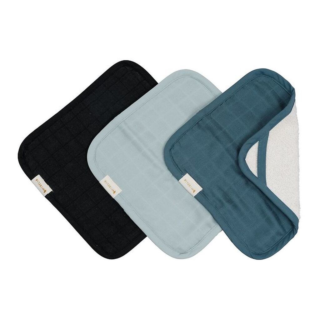 Fabelab Vaskeklud - 3-pak - 22x22 - Moon Beam