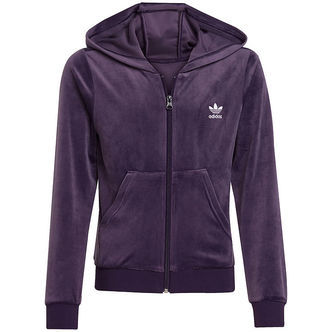 adidas Originals Cardigan - Velour - Aurora Plum/Hvid