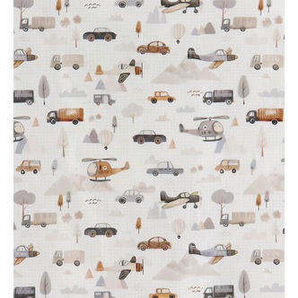 Nørgaard Madsens Sengetøj - Baby - Hvid m. Roadtrip