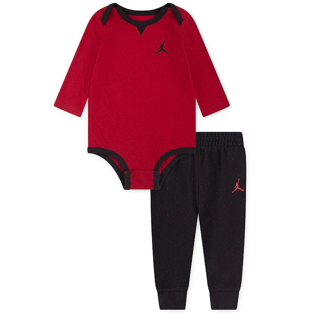 Jordan Sæt - Sweatpants/Body l/æ - Sort/Rød
