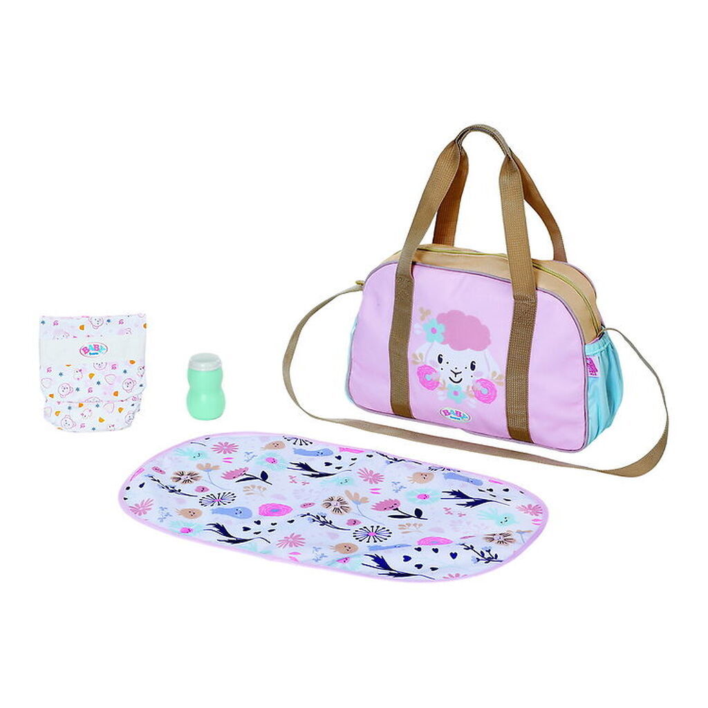 BABY Born Dukketilbehør - Dukkepusletaske m. Blomster - 4 Dele