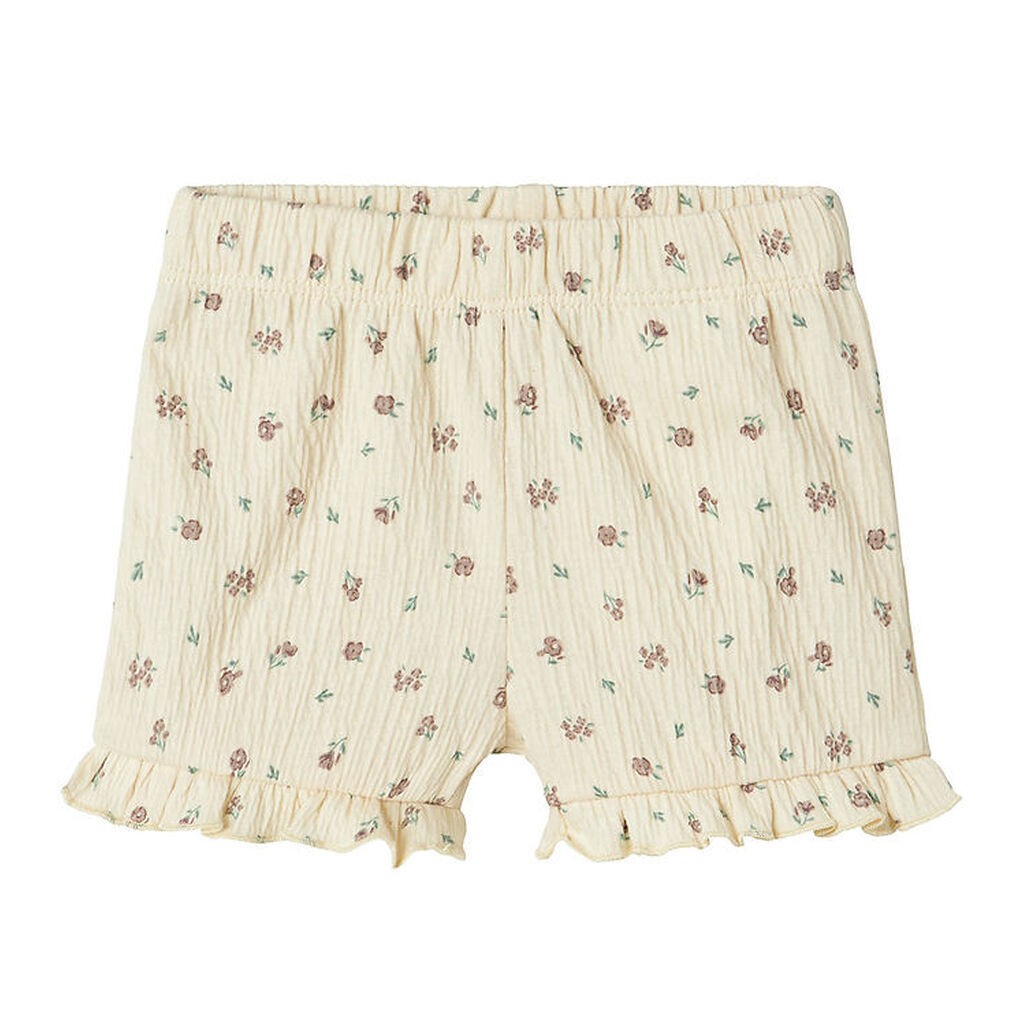 Name It Shorts - NbfJannis - Bleached Sand m. Blomster