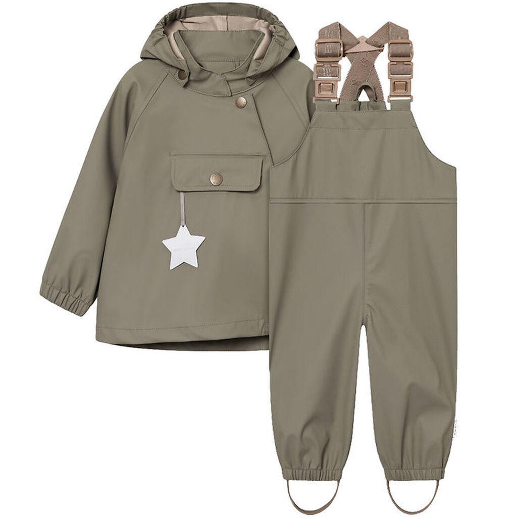 Mini A Ture Regntøj m. Seler - PU - MatWainis - Vert