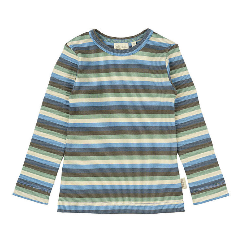 Petit Piao Bluse - Rib - Modal - Allure Blue Multi Striped
