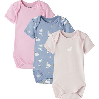 Name It Bodyer k/æ - Noos - NbfBody - 3-pak - Endless Sky/W/Ball