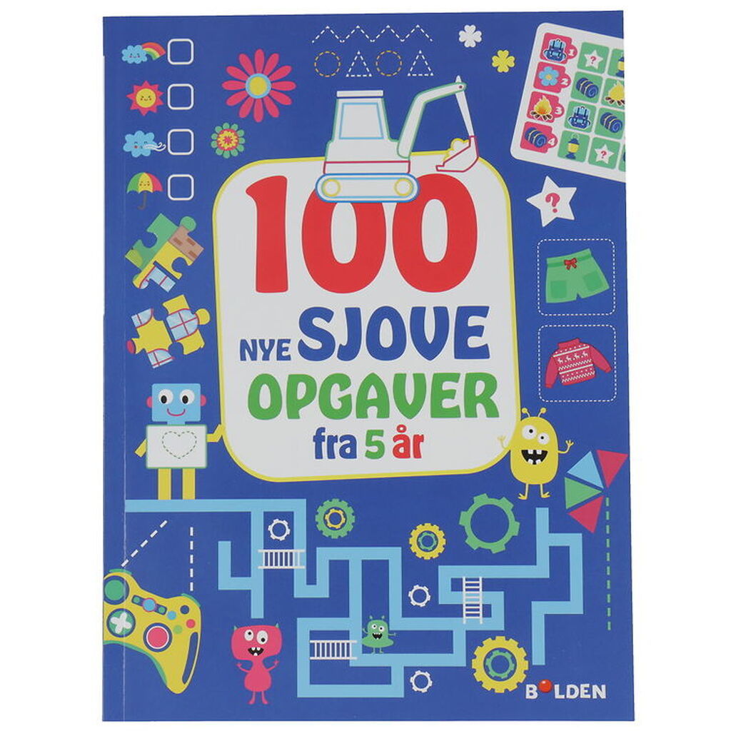 Forlaget Bolden Opgavebog - 100 Nye Sjove Opgaver - Fra 5 År