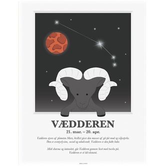Kids by Friis Plakat - Stjernetegn - Vædderen