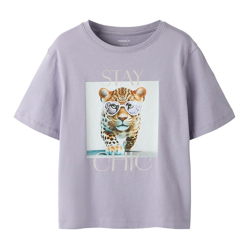 Name It T-shirt - NkfVotea - Lavender Gray/Stay Chic