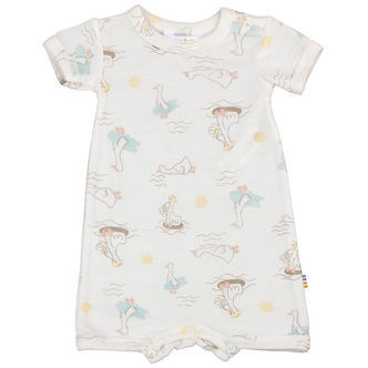 Joha Sommerdragt - Uld/Silke - Off White m. Print