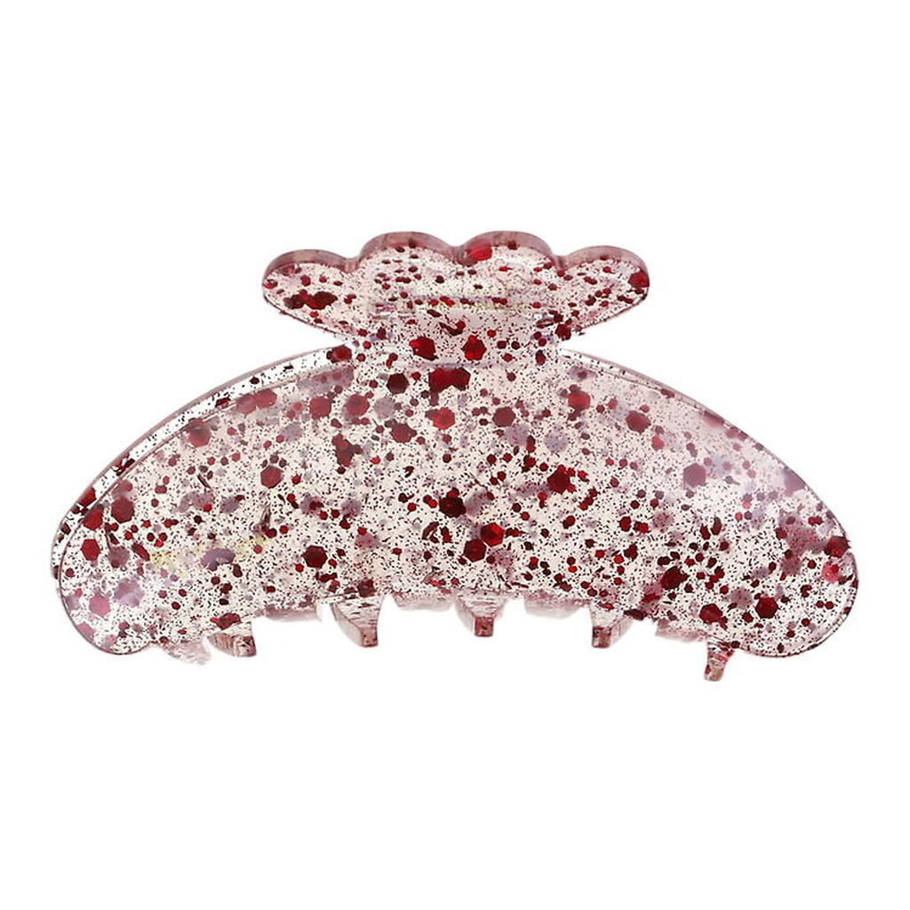 By Stær Hårklemme - Asta - 10x5 cm - Confetti Rød