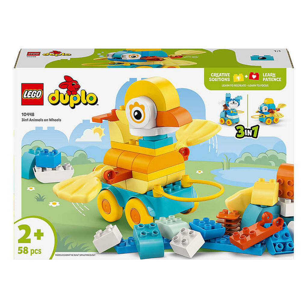 LEGOÂ® DUPLOÂ® - 3-i-1-dyr på hjul 10448 - 58 Dele