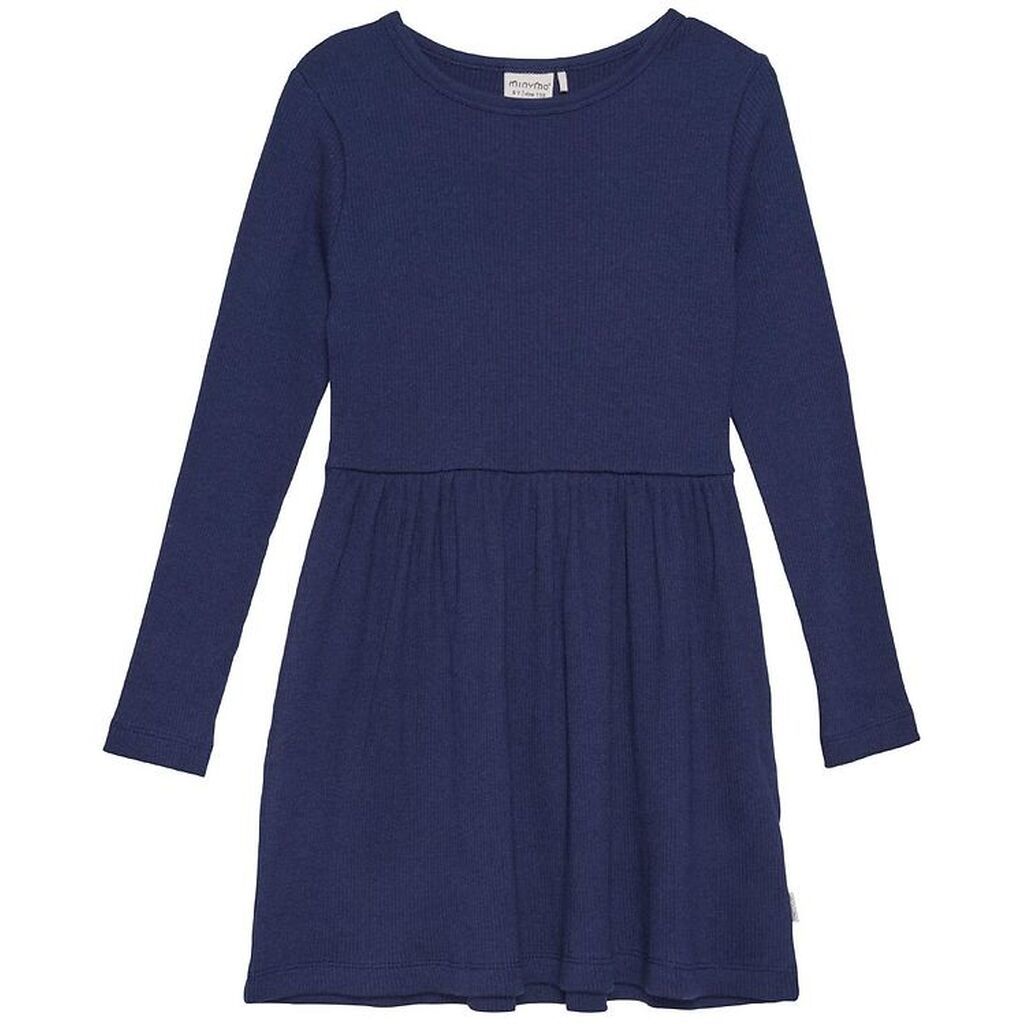 Minymo Kjole - Rib - Dark Navy