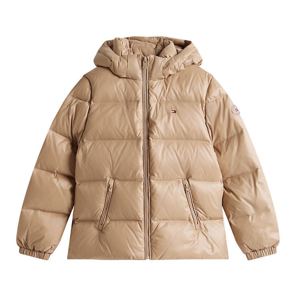 Tommy Hilfiger Dunjakke - Essential Down - Malted Milk