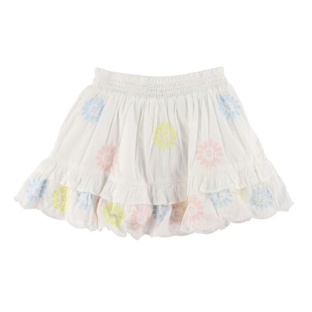 Stella McCartney Kids Nederdel - Hvid/Pastel m. Blomster
