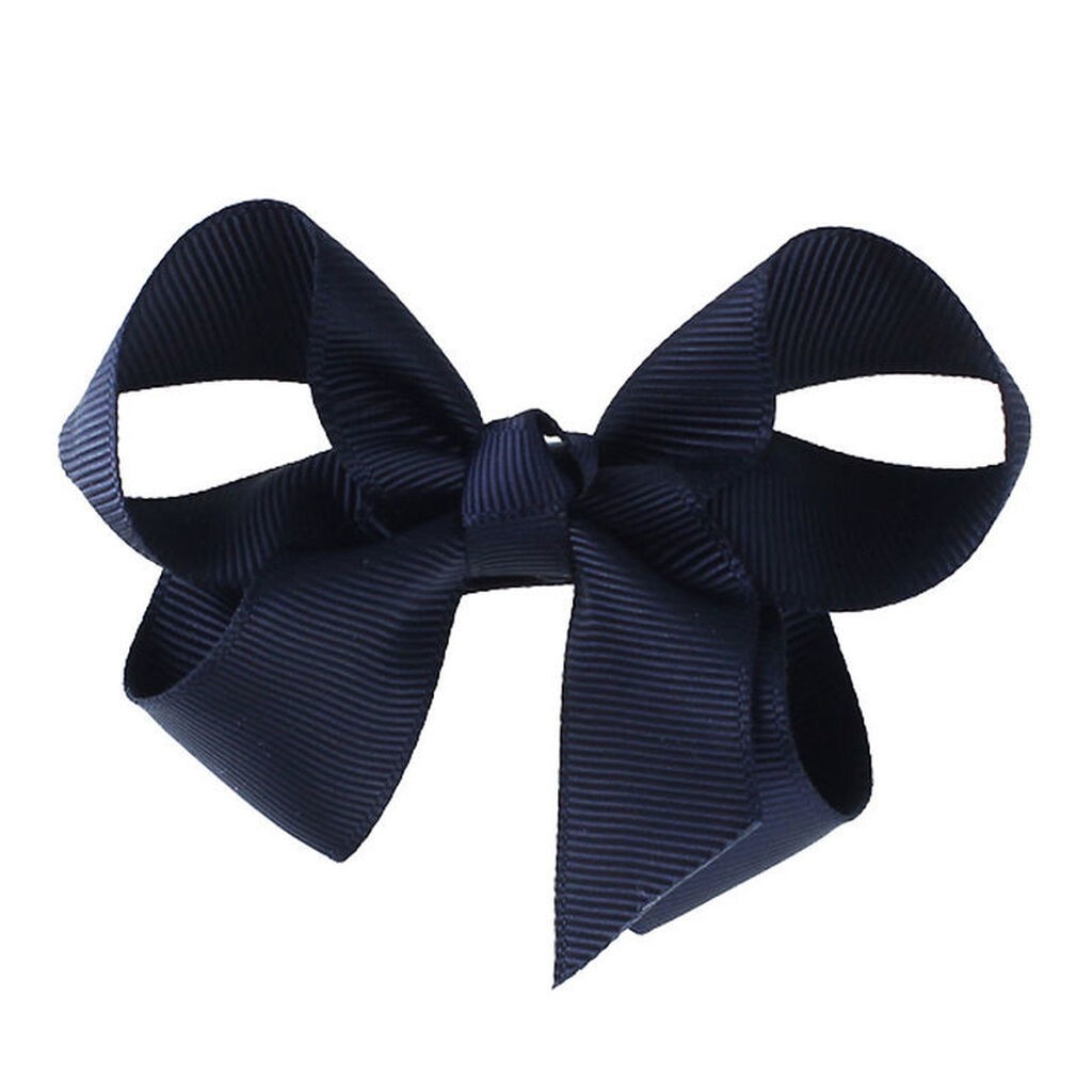 By Stær Hårsløjfe - Klassisk - 8 cm - Mørk Navy