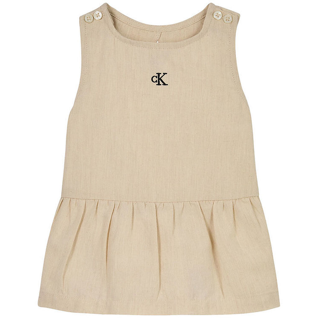Calvin Klein Kjole - Linen Blend - Woven