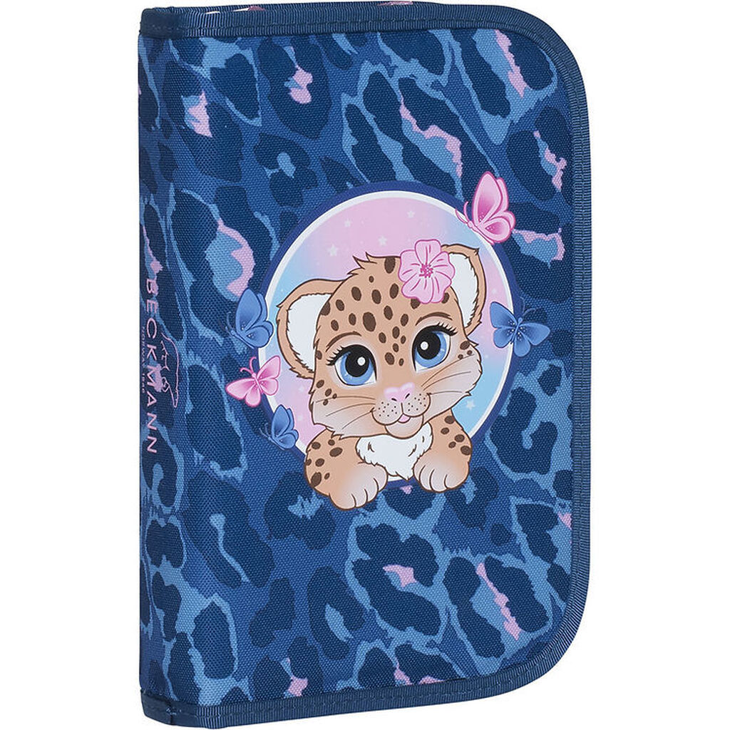 Beckmann Penalhus m. Indhold - Cheetah - Dark Blue