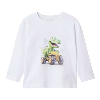 Name It Bluse - NmmVoto - Bright White/Race Dino