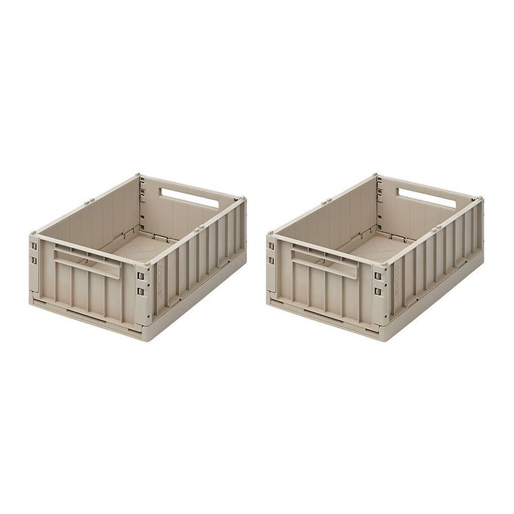 Liewood Foldekasser - 36x25x13,5 cm - Medium - 2-pak - Sandy