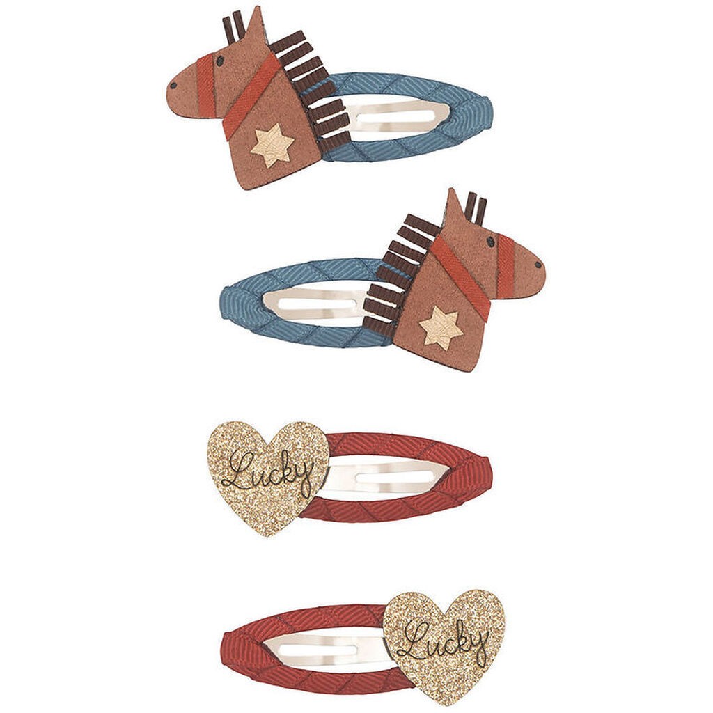 Mimi & Lula Hårspænder - 4-pak - 5 cm - Lucky Horse