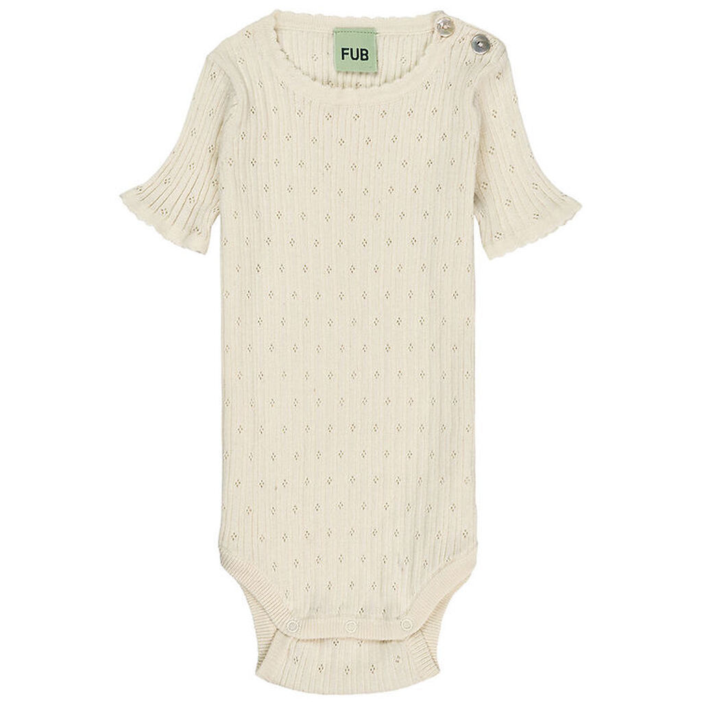 FUB Body k/æ - Rib - Pointelle - Ecru