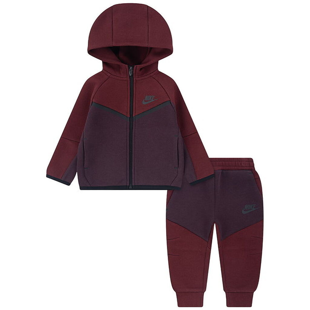 Nike Sæt - Fleece - Team Red/Burgundt Crush