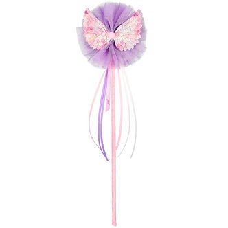 Souza Udklædning - Tryllestav m. Tyl/Vinger - Lilla/Rosa