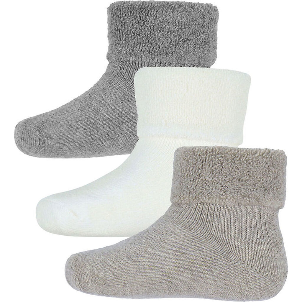 MP Strømper - Frotté - 3-pak - Lysebrunmeleret