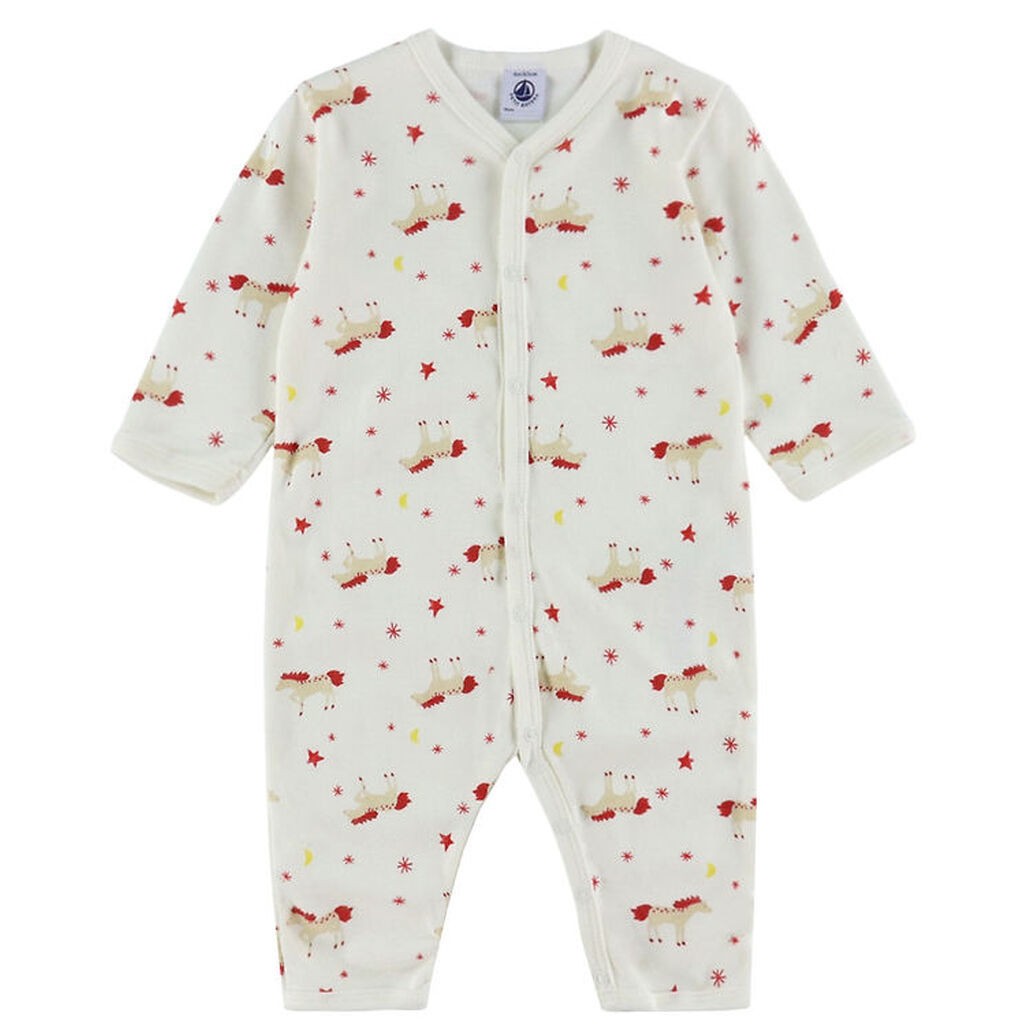 Petit Bateau Natdragt - Milk m. Stjerner og Heste