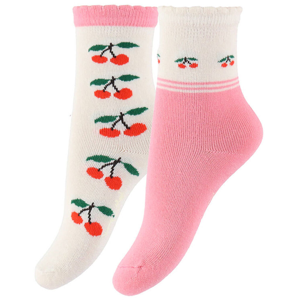 Konges Sløjd Strømper - 2-pak - Jacquard - Cherry Mix