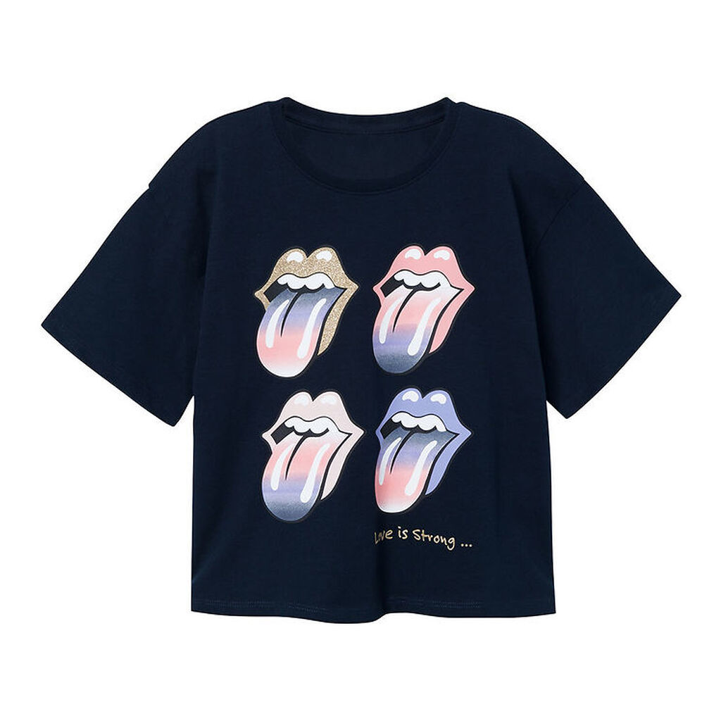 Name It T-shirt - NkfNarina Rollingstones - Noos - Dark Sapphire