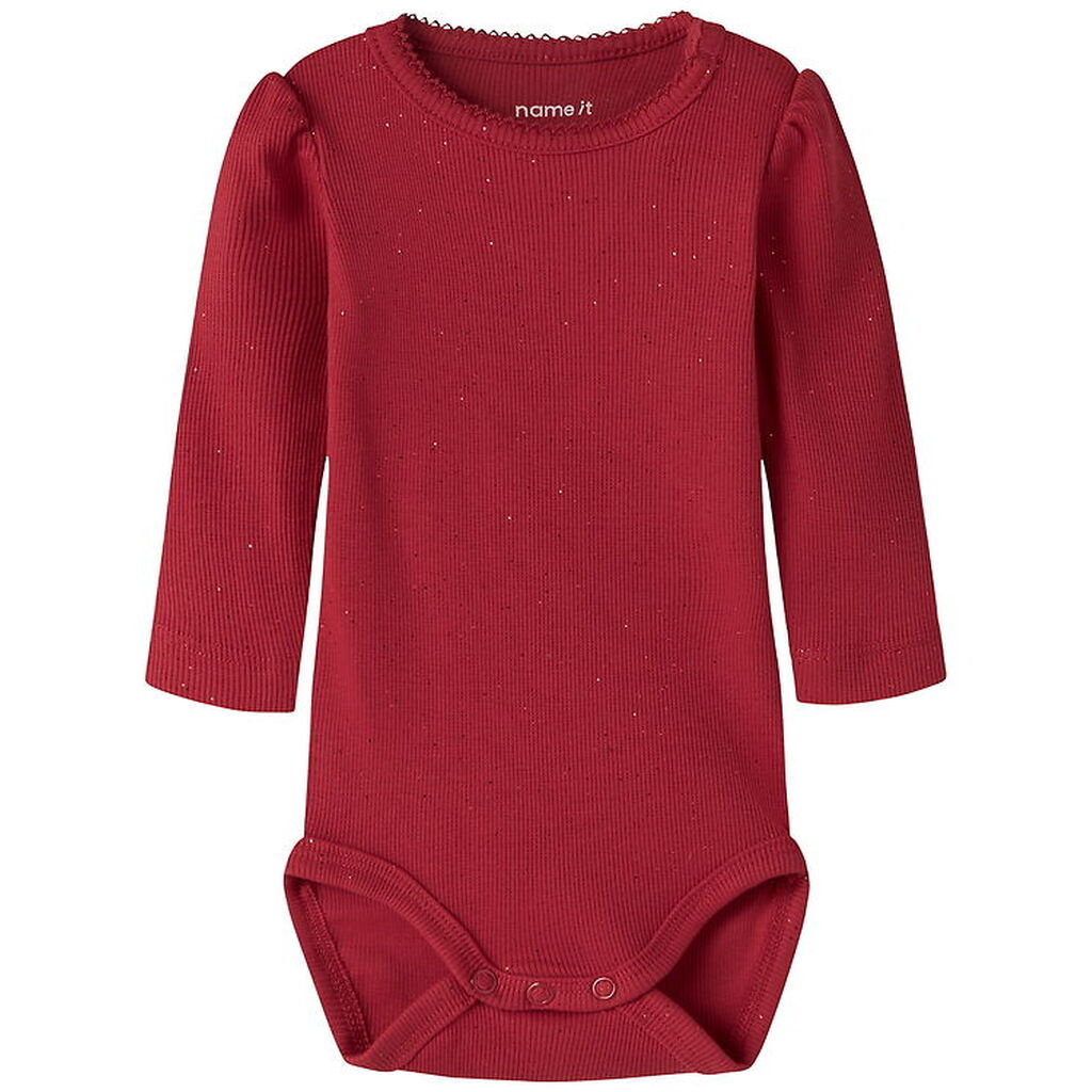 Name It Body l/æ - Rib - NbfRosally - Jester Red m. Glimmer
