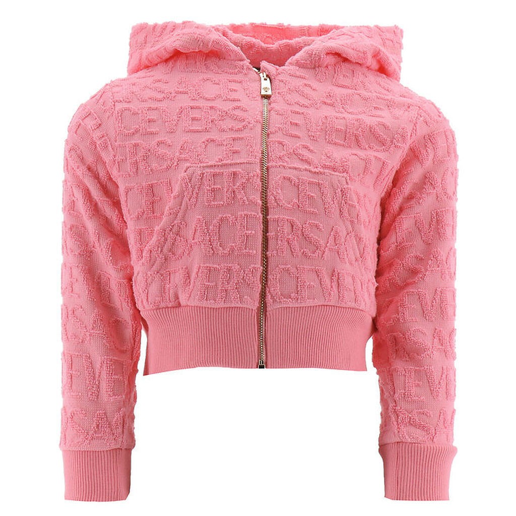 Versace Cardigan - Cropped - Frotté - Flamingo